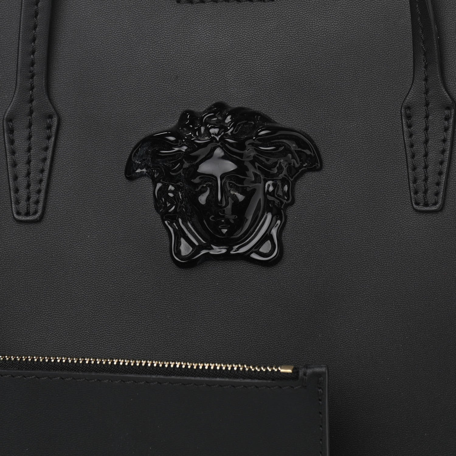 Versace Saffiano Palazzo Medusa Tote Black 7 of 9