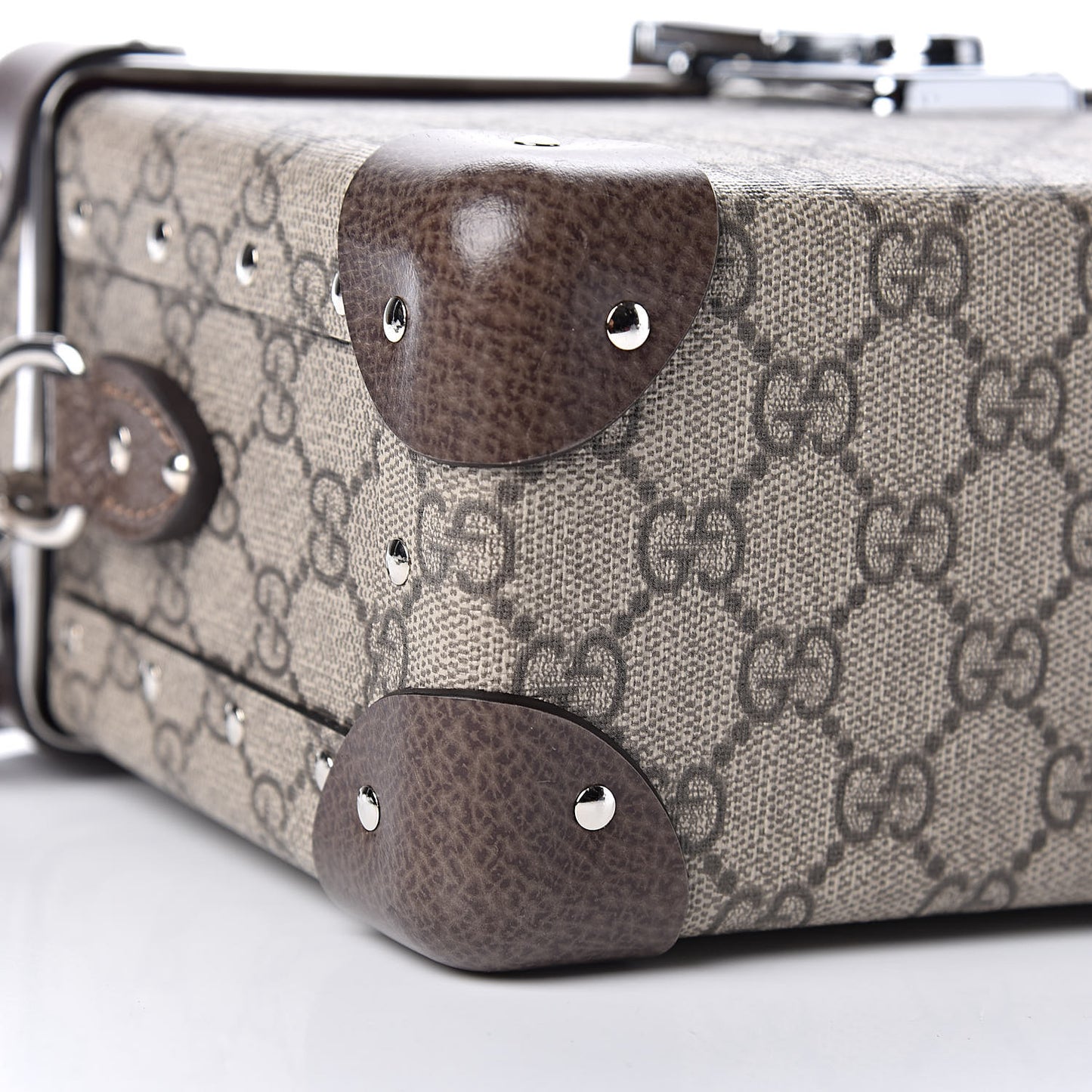 GG Supreme Monogram Globe-Trotter Beauty Case Brown
