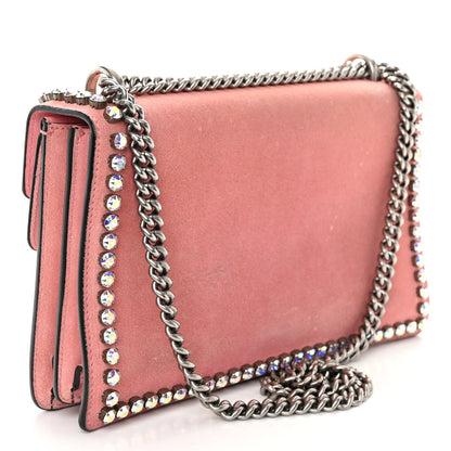 Gucci Suede Crystal Small Dionysus Shoulder Bag Peonia 3 of 14