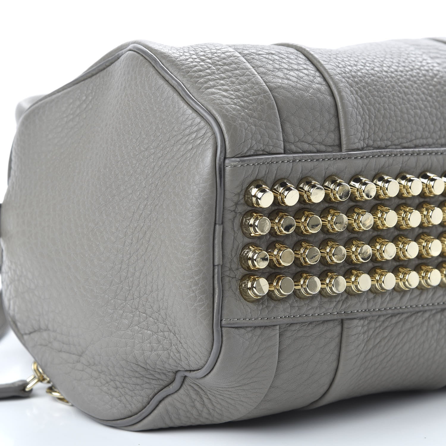Alexander Wang Pebbled Lambskin Rockie Gray Pale Gold Hardware 6 of 9