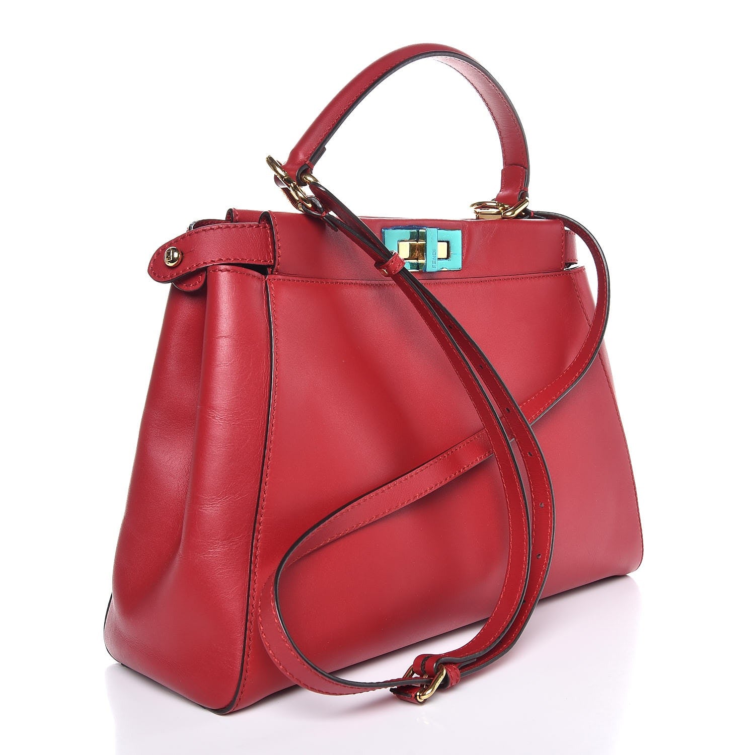 Fendi Vitello Morgan Fabric Jacquard Pequin Medium Peekaboo Iconic Satchel Mattone Tobacco Black 3 of 8