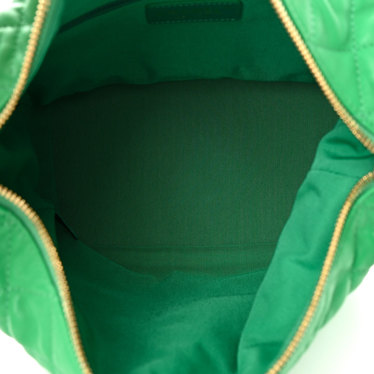 Lambskin Quilted Large Perfect Meeting Hobo Green