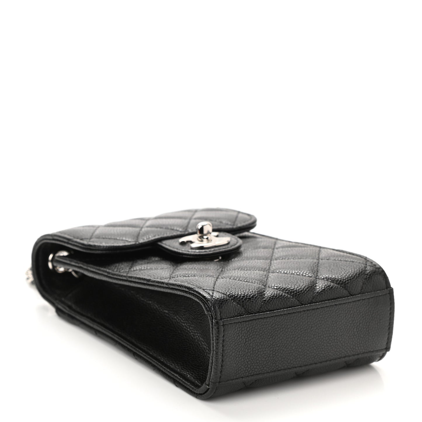 Caviar Quilted Classic Phone Holder Black