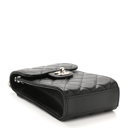 Chanel Caviar Quilted Classic Phone Holder Black 4 of 12
