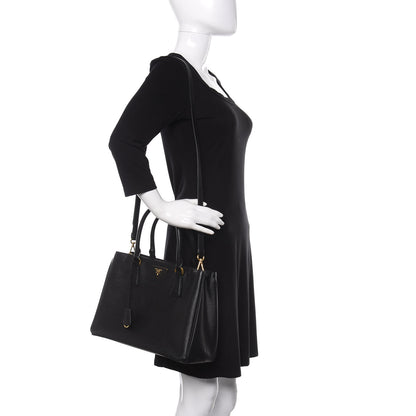 Prada Saffiano Lux Medium Tote Black 2 of 10