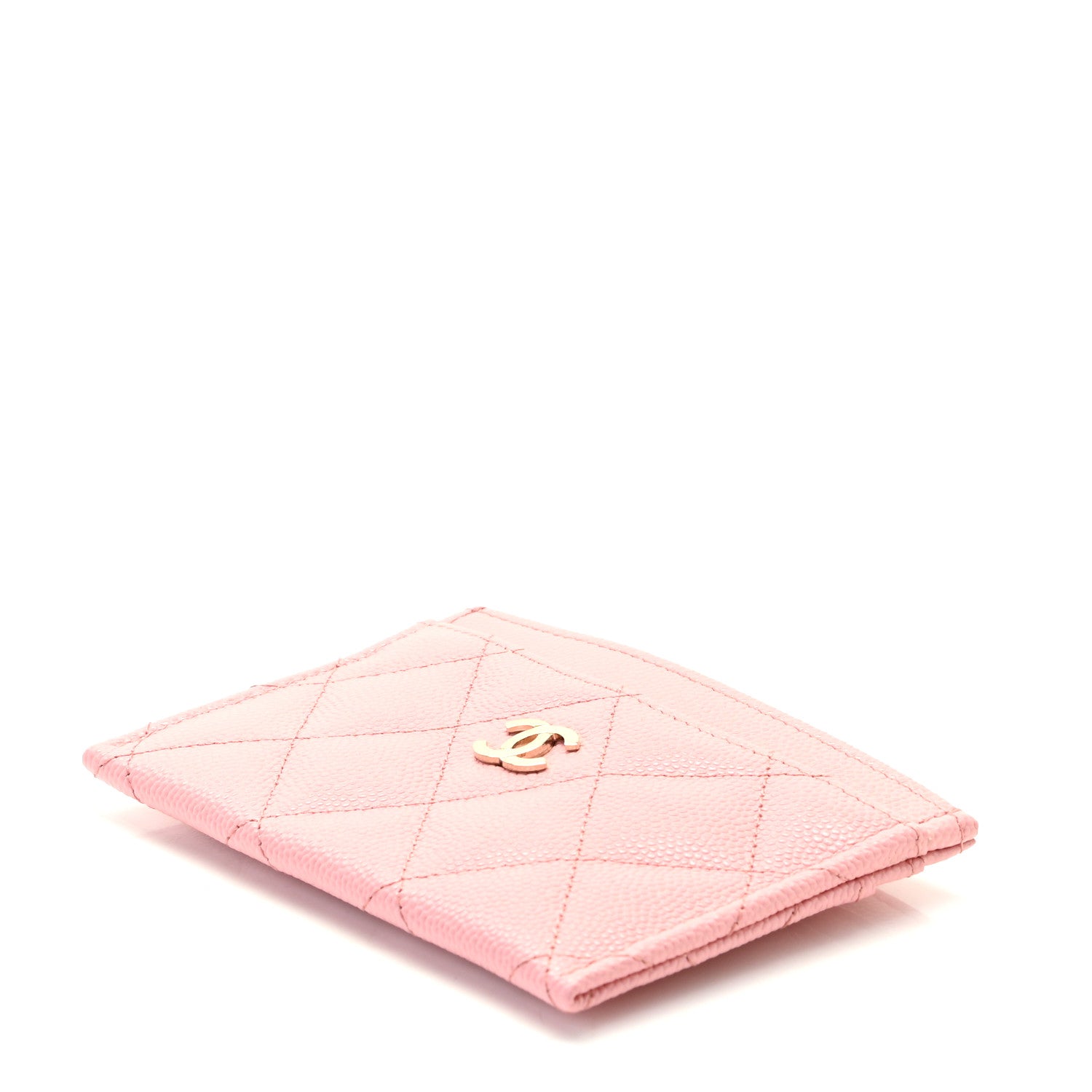 Chanel Caviar Quilted Card Holder Pink 4 of 10