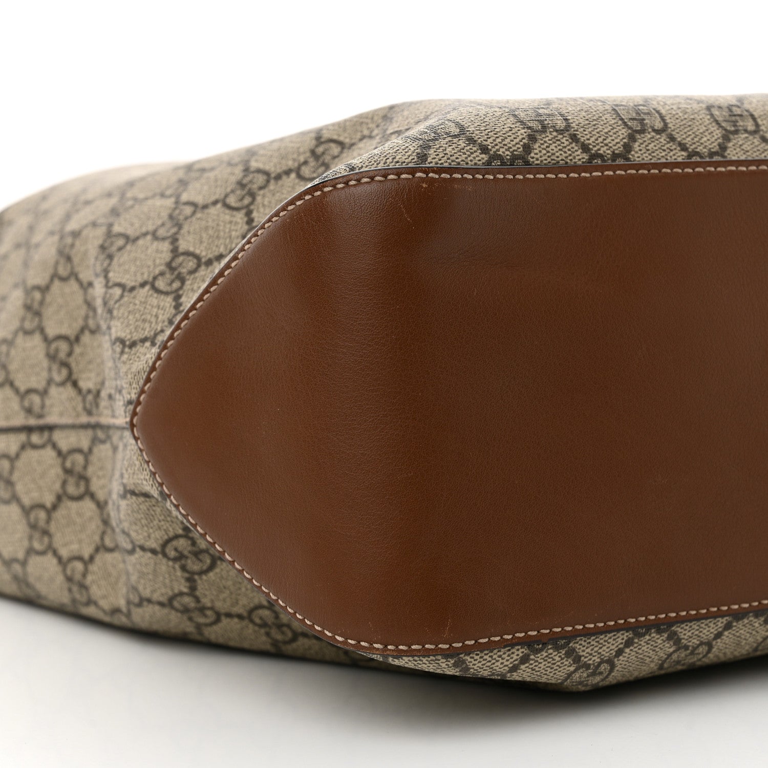 Gucci GG Supreme Monogram Large Linea A Hobo Light Brown 9 of 10