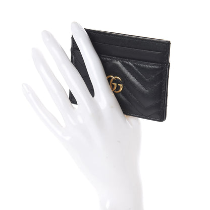 Gucci Calfskin Matelasse GG Marmont Card Holder Black 2 of 8