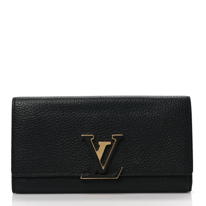 Louis Vuitton Taurillon Capucines Wallet Black 1 of 7
