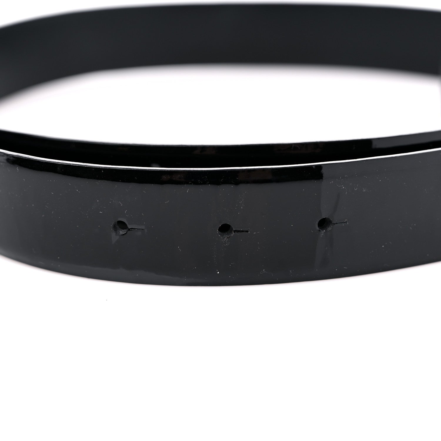 Chanel Patent Plexiglass CC Boy Belt 90 36 Black Beige 6 of 6