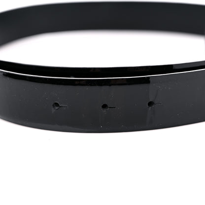 Chanel Patent Plexiglass CC Boy Belt 90 36 Black Beige 6 of 6