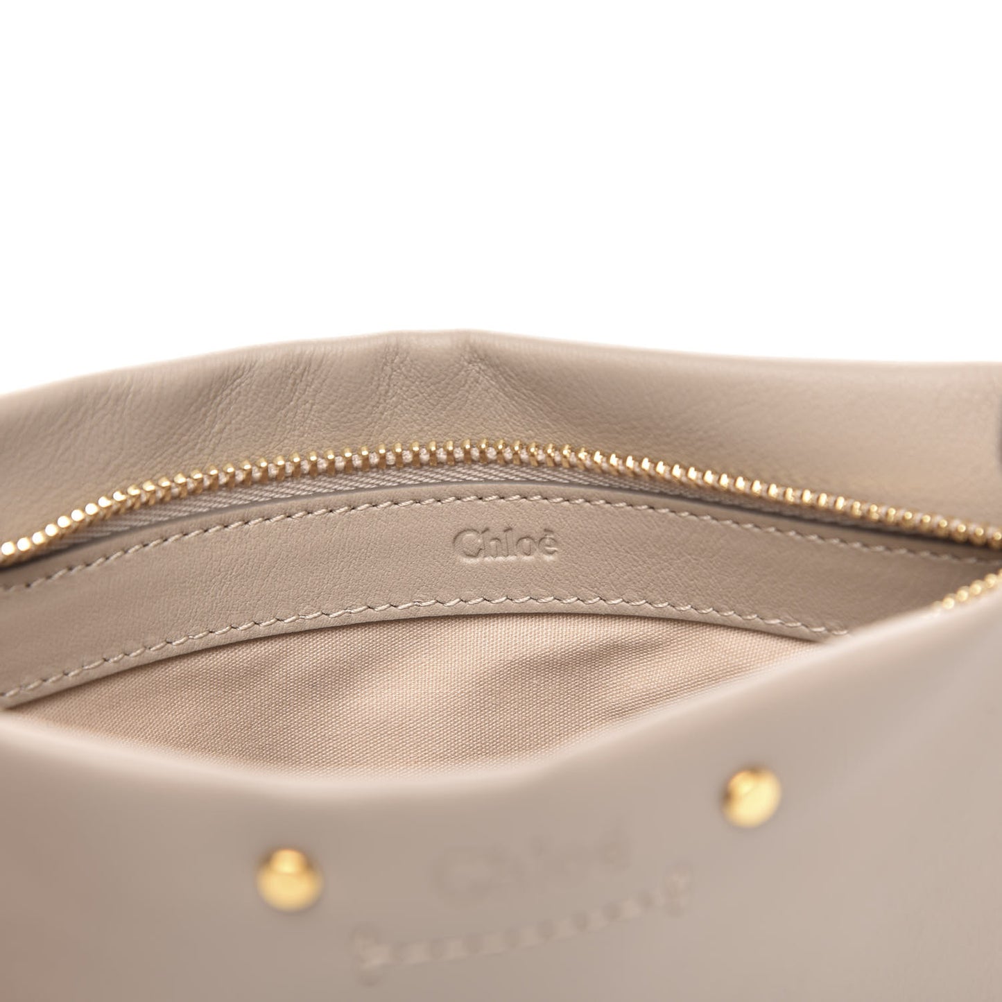 Calfskin Mini Roy Chain Pouch Pearl Beige