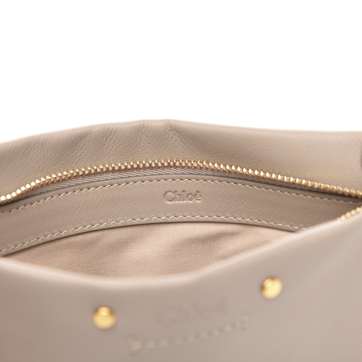 Chloe Calfskin Mini Roy Chain Pouch Pearl Beige 6 of 9