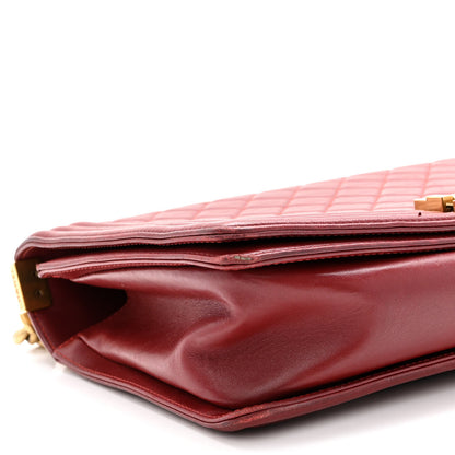 Chanel Lambskin Quilted New Medium Boy Flap Dark Red 8 of 9