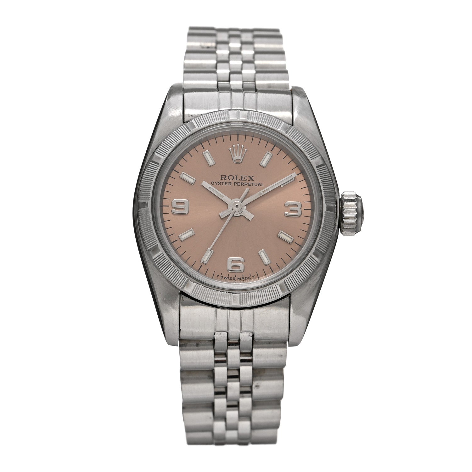 Rolex Stainless Steel 26mm Oyster Perpetual Watch Pink 67230 1 of 4