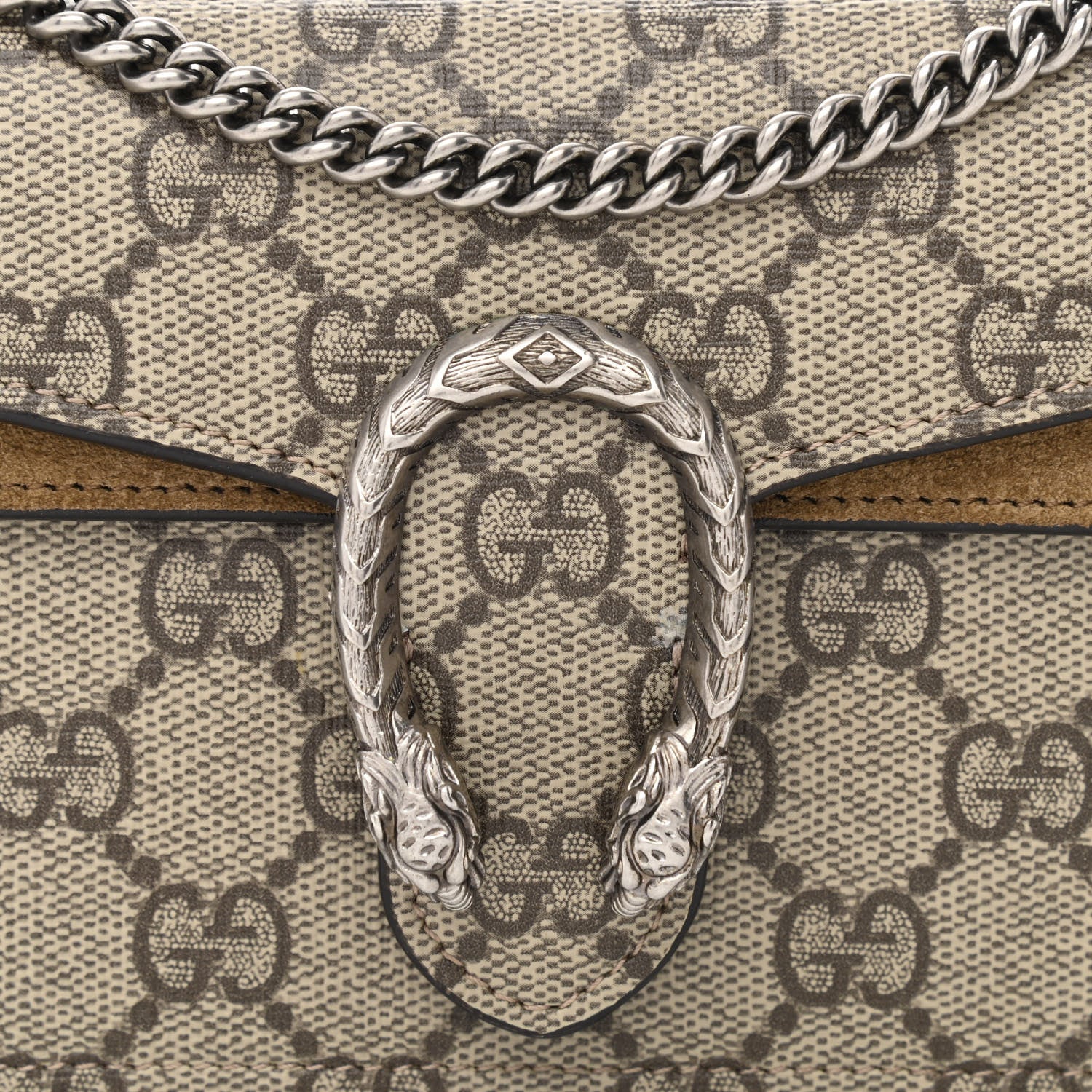 Gucci GG Supreme Monogram Super Mini Dionysus Shoulder Bag Taupe 7 of 9