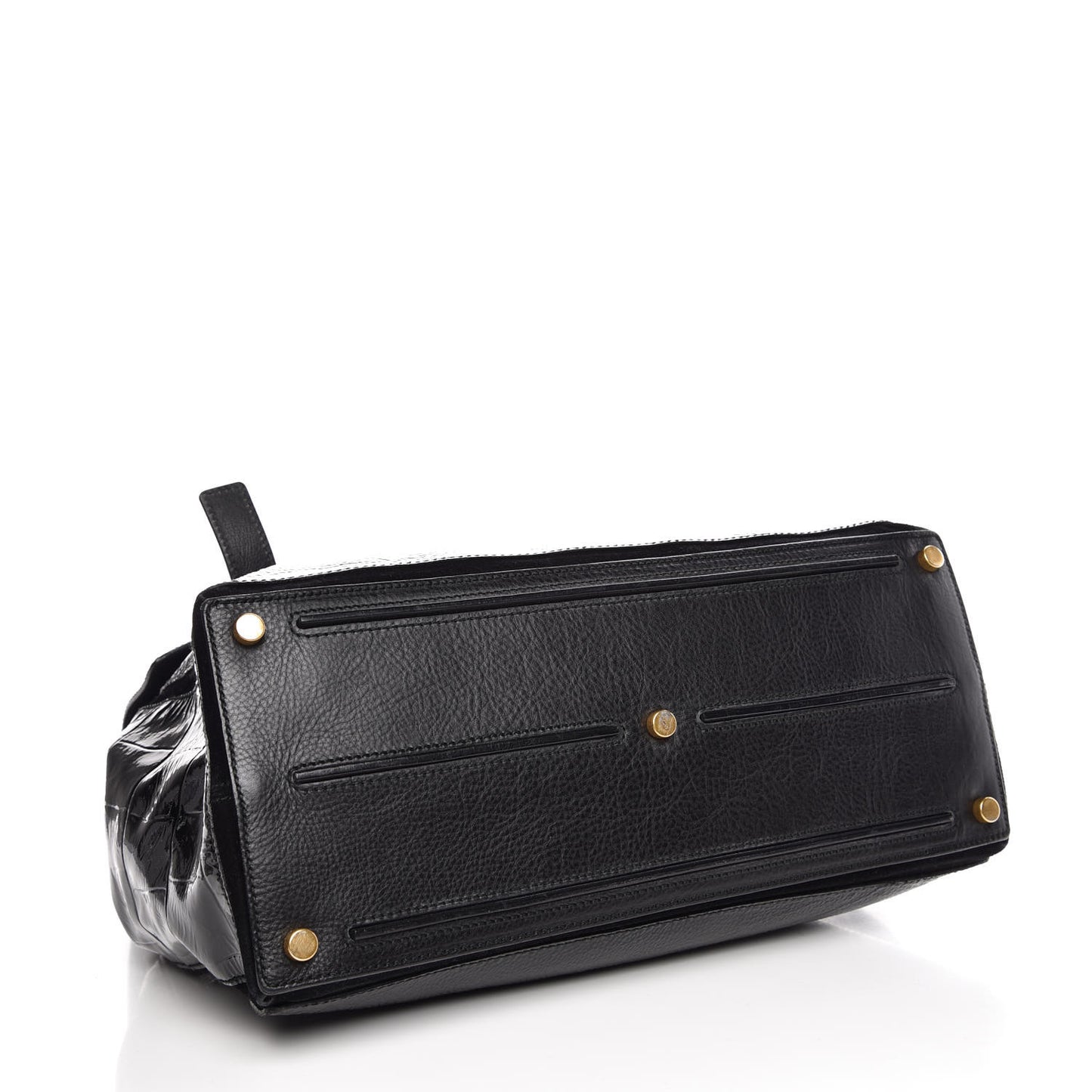 Pony Hair Patent Large Muse Two Black