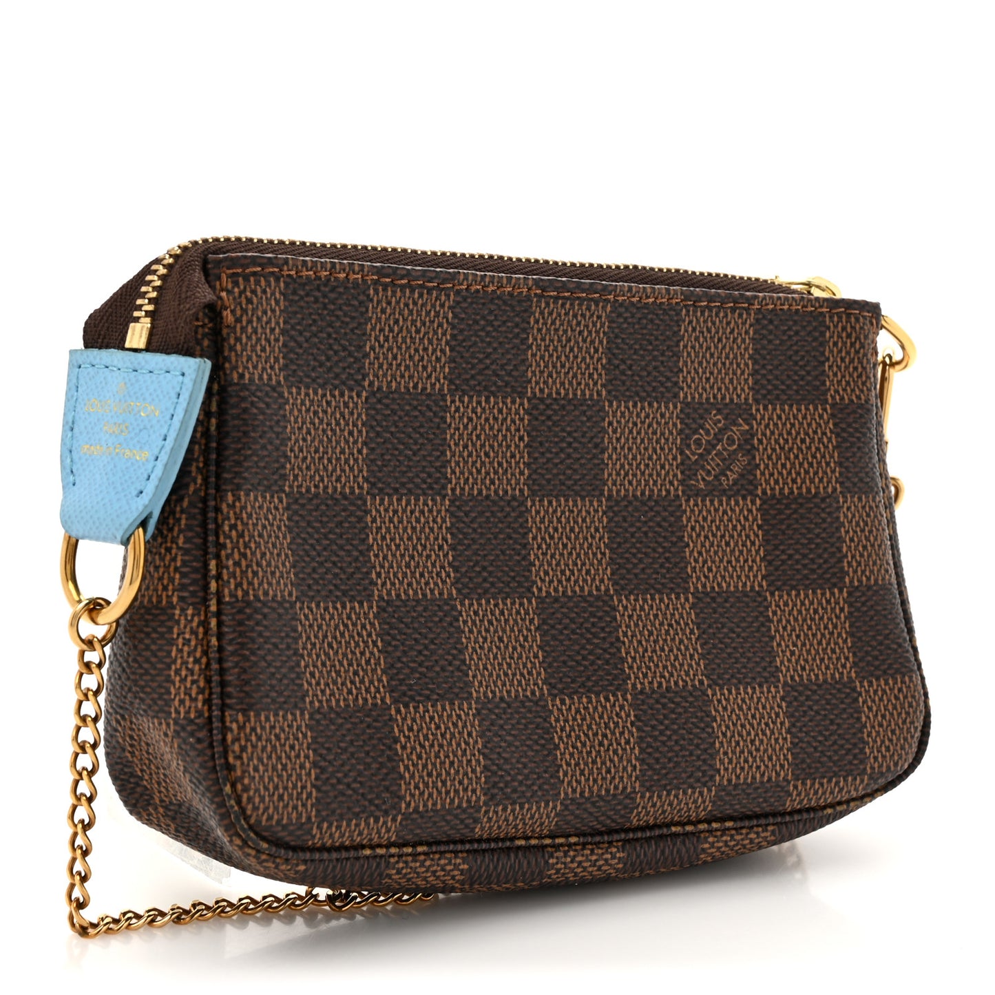 Damier Ebene 2017 Christmas Animation Penguins Mini Pochette Accessories Blue