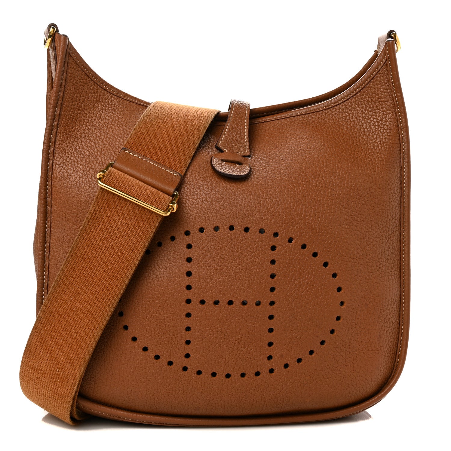 Hermes Taurillon Clemence Evelyne III PM Gold 1 of 12