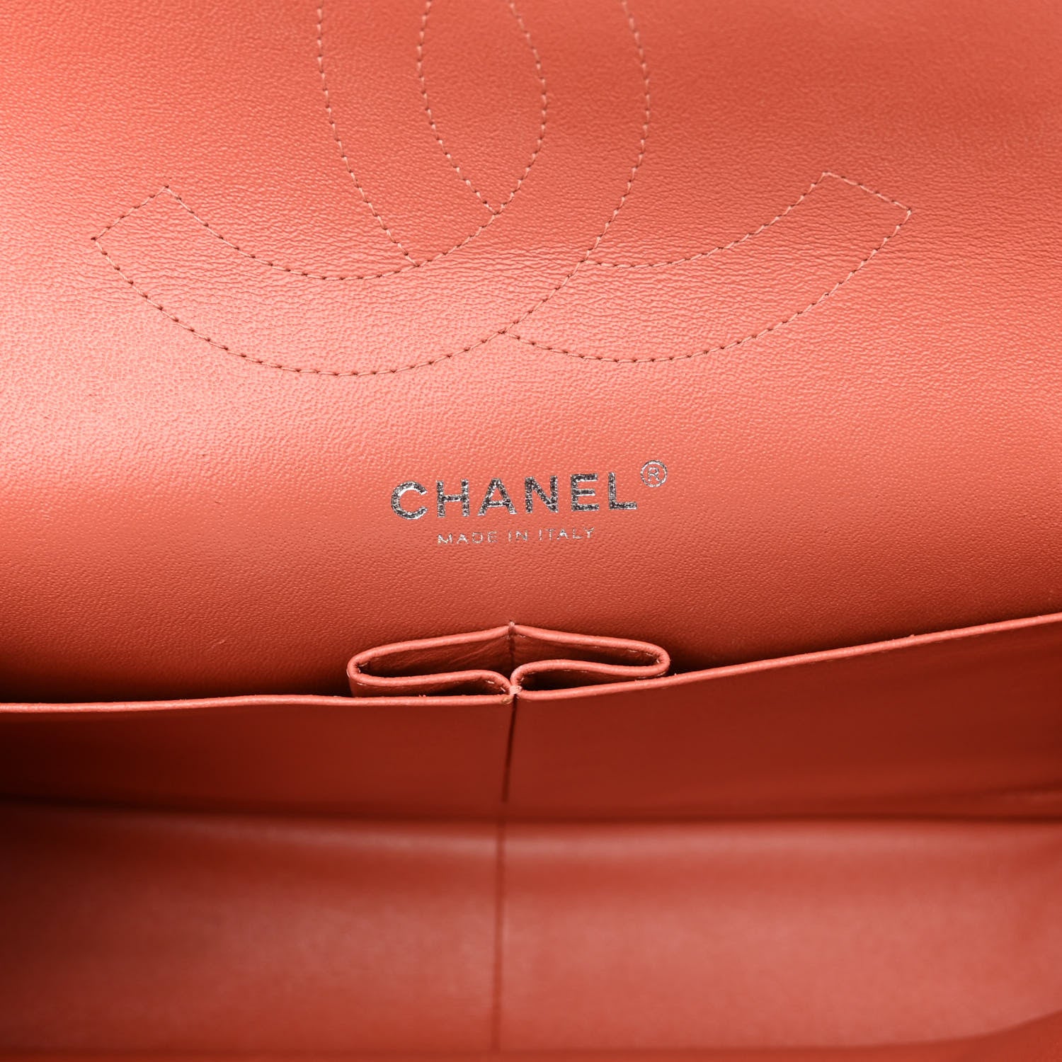 Chanel Lambskin Quilted Jumbo Double Flap Orange 6 of 14