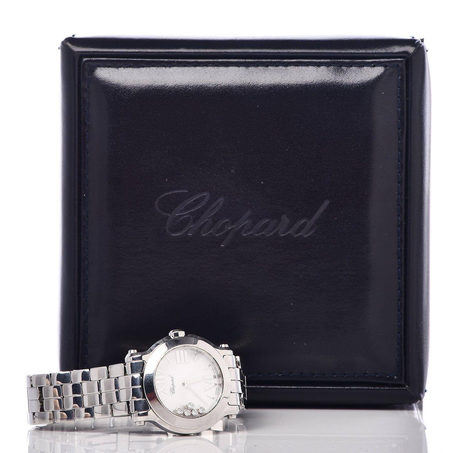 Stainless Steel 5 Diamond 30mm Happy Sport Quartz Watch