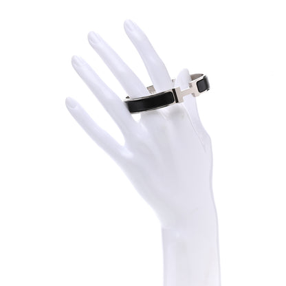Hermes Matte Enamel Narrow Clic Clac HH Bracelet GM Black 2 of 4