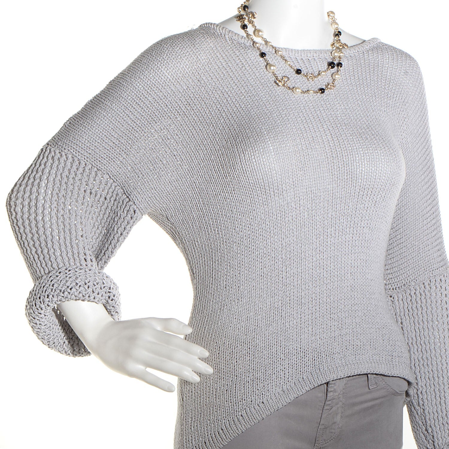 Chanel Pearl Crystal Bow CC Necklace Gold 2 of 5