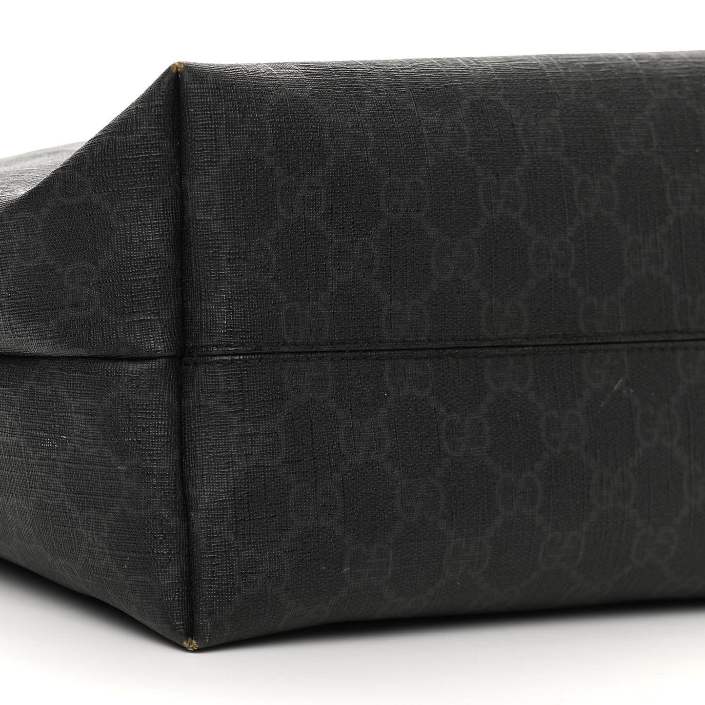 GG Supreme Monogram Web Handle Vertical Tote Black Grey