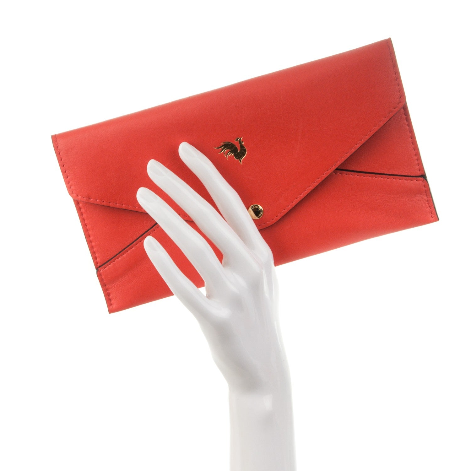 Louis Vuitton Veau Cachemire Chinese New Year Rooster Envelope Pouch Red 2 of 8