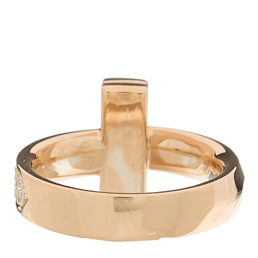 18K Rose Gold Diamond T T1 Ring 49 5
