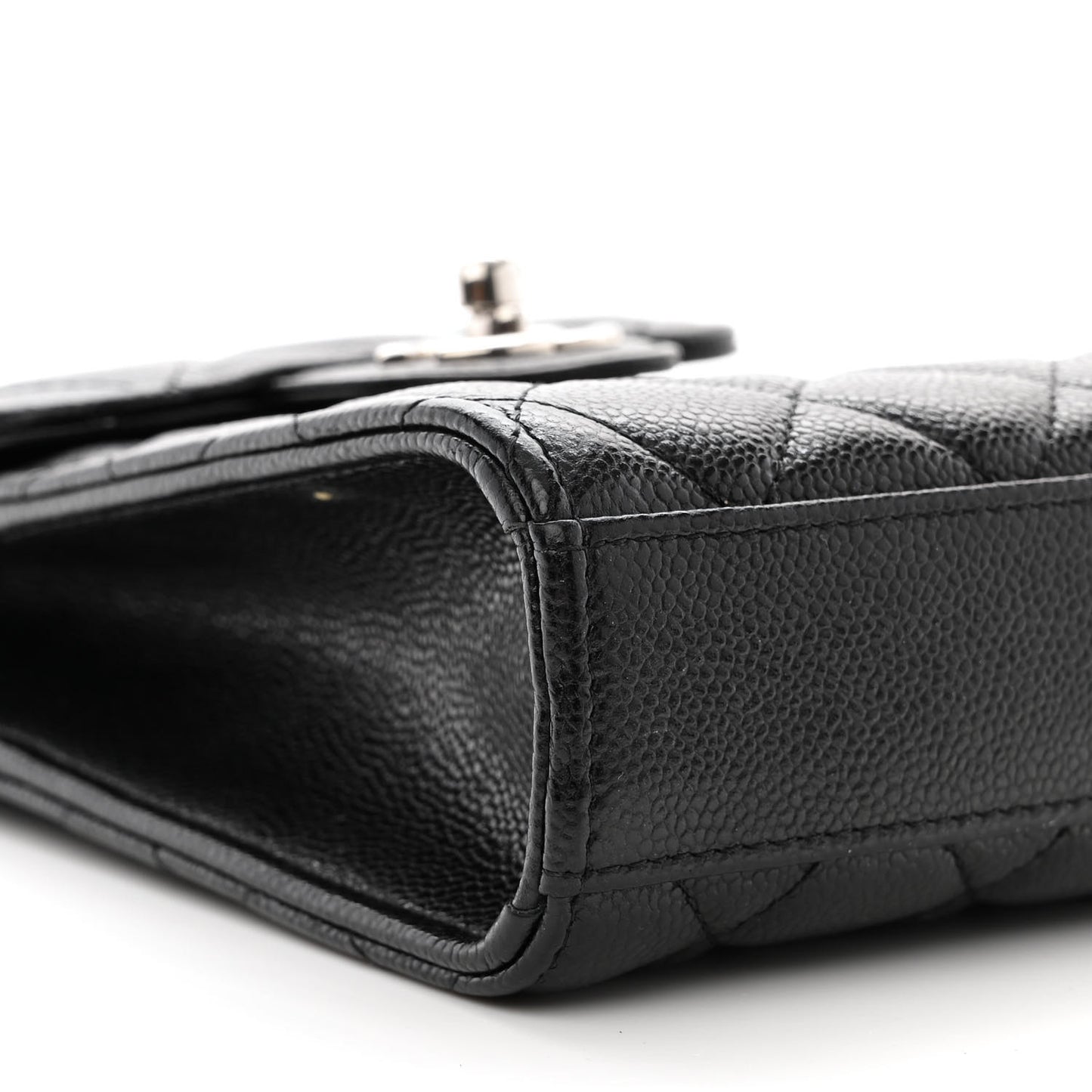Caviar Quilted Classic Phone Holder Black