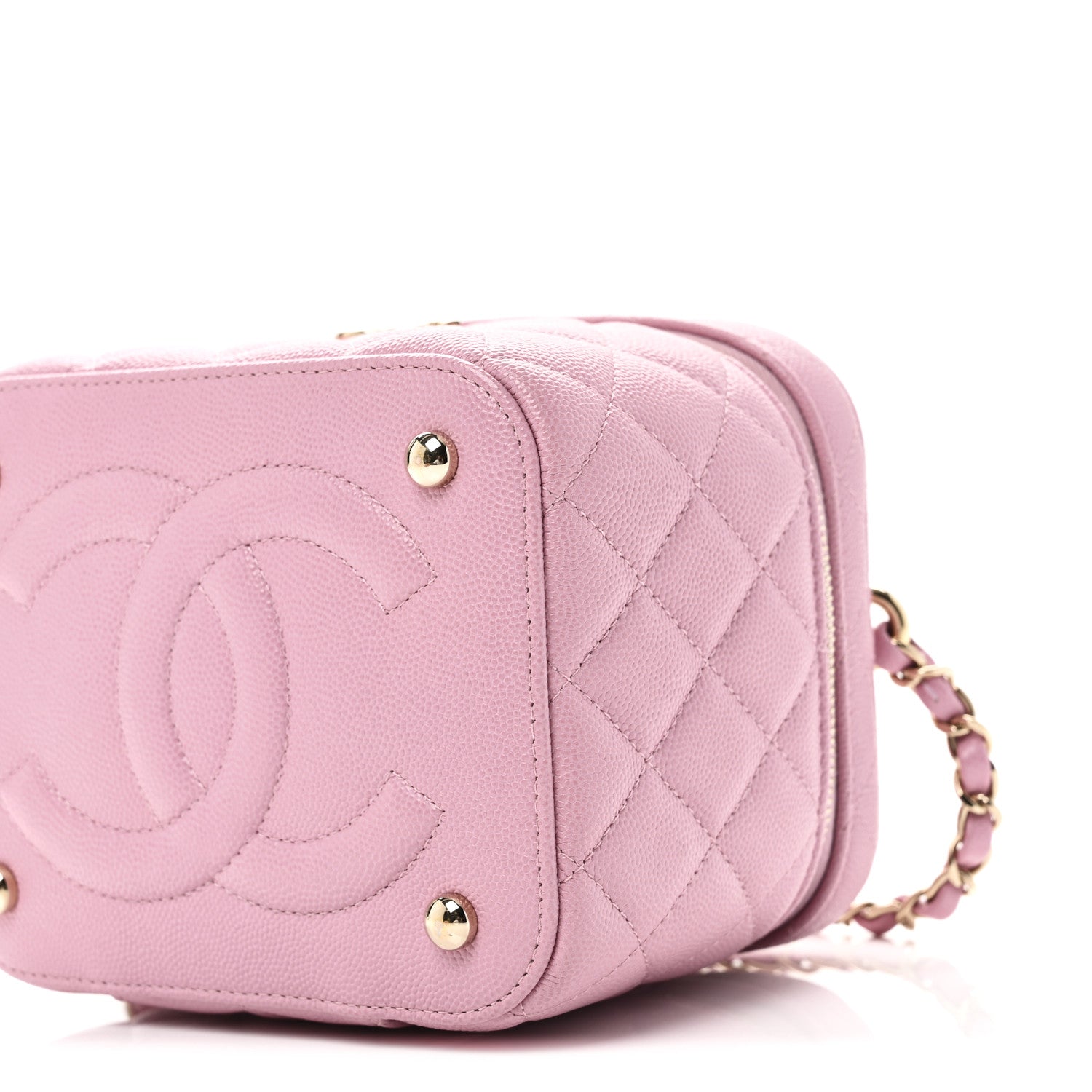 Chanel Caviar Quilted Small CC Vanity Case Pink 11 of 11