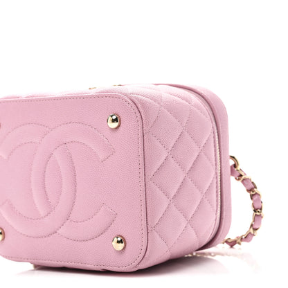 Chanel Caviar Quilted Small CC Vanity Case Pink 11 of 11