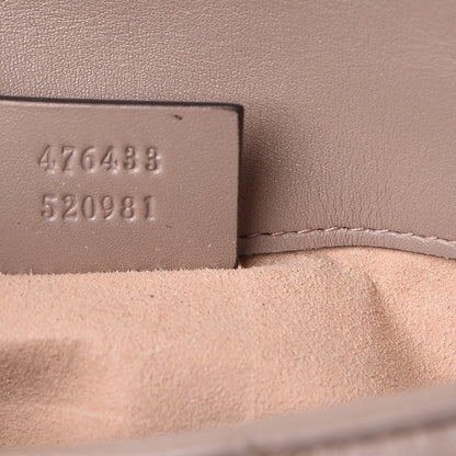 Gucci Calfskin Matelasse Super Mini GG Marmont Shoulder Bag Porcelain Rose 8 of 10