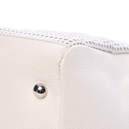 Chanel Caviar Perforated Bowler White 11 of 12