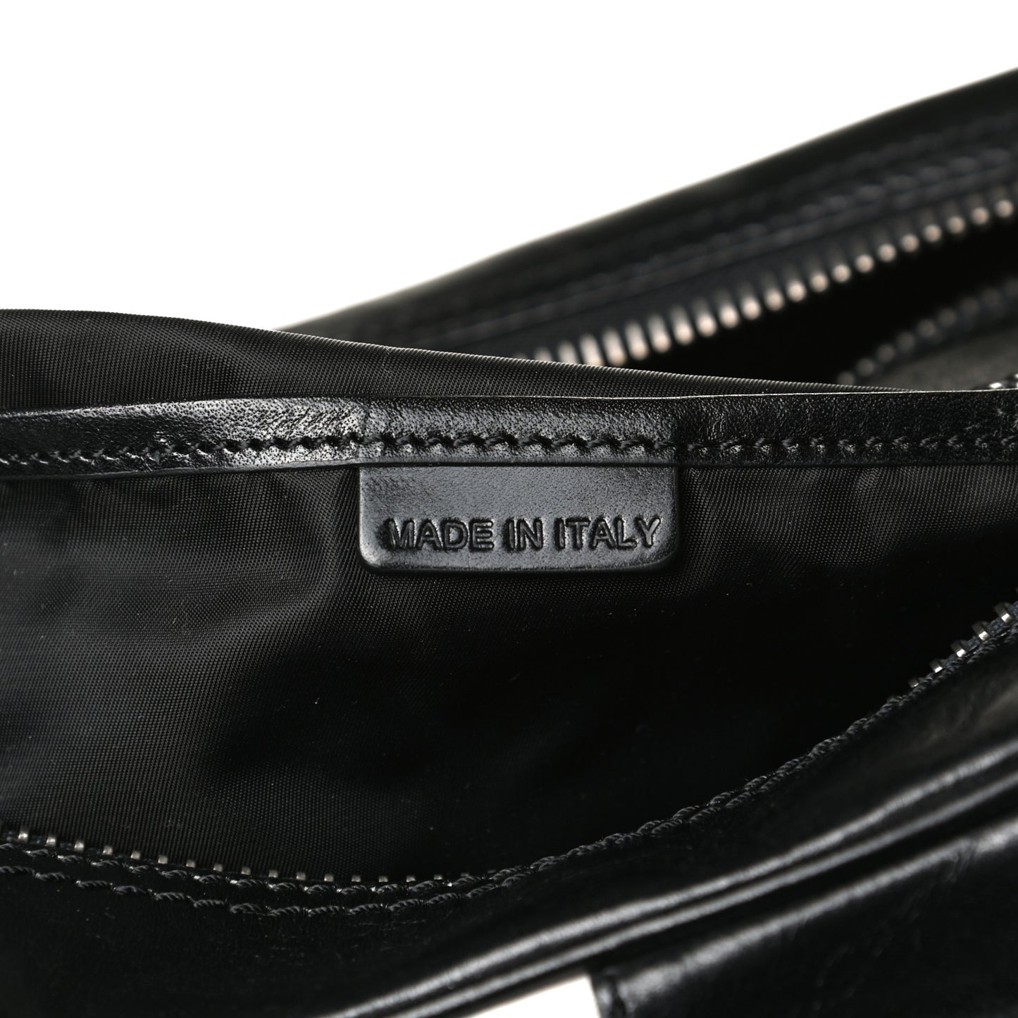 Nylon Beat Check Studded Satchel Black