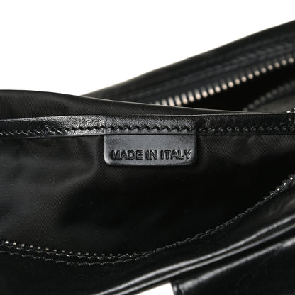 Burberry Nylon Beat Check Studded Satchel Black 7 of 18