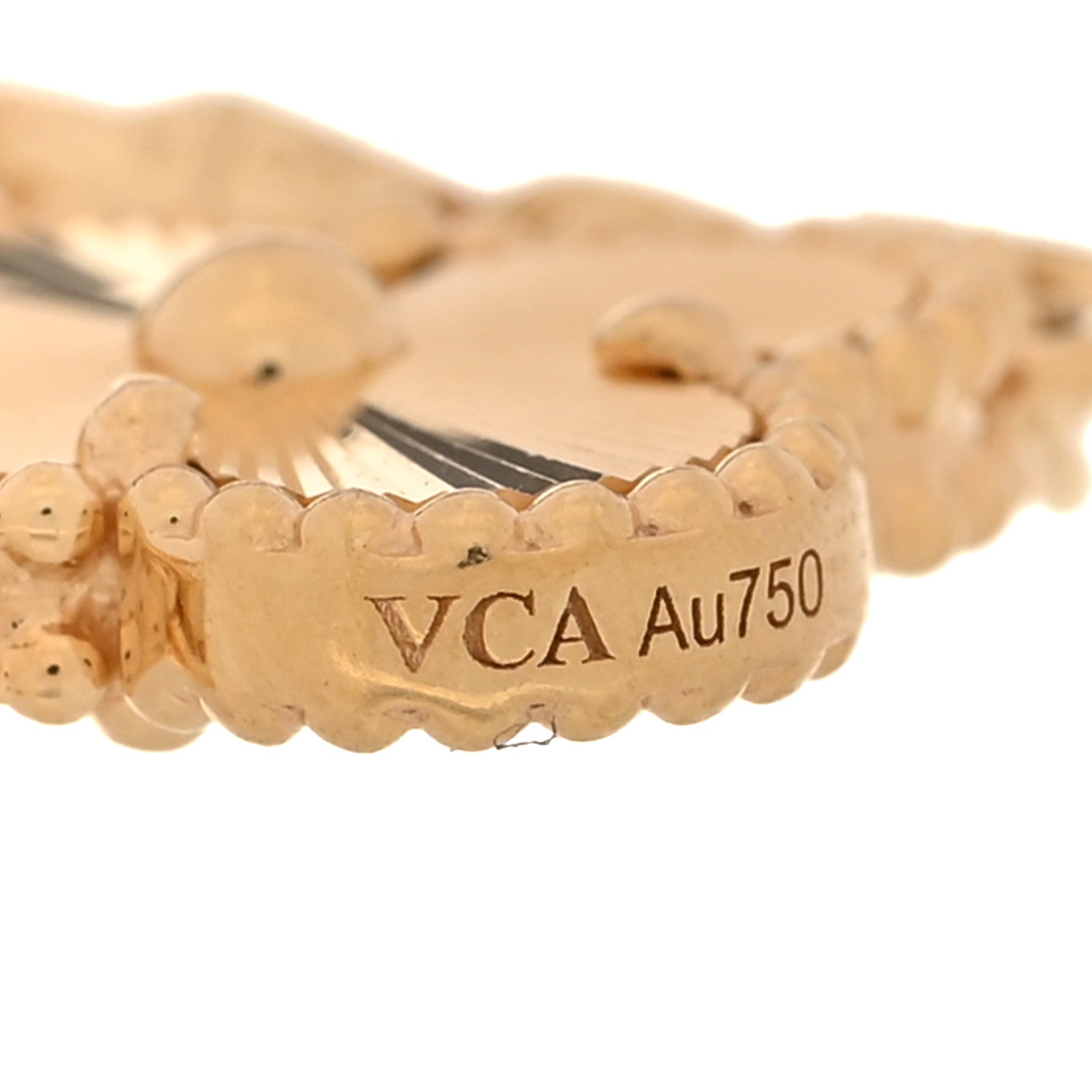 Van Cleef & Arpels 18K Yellow Gold 5 Motifs Guilloche Vintage Alhambra Bracelet 5 of 6