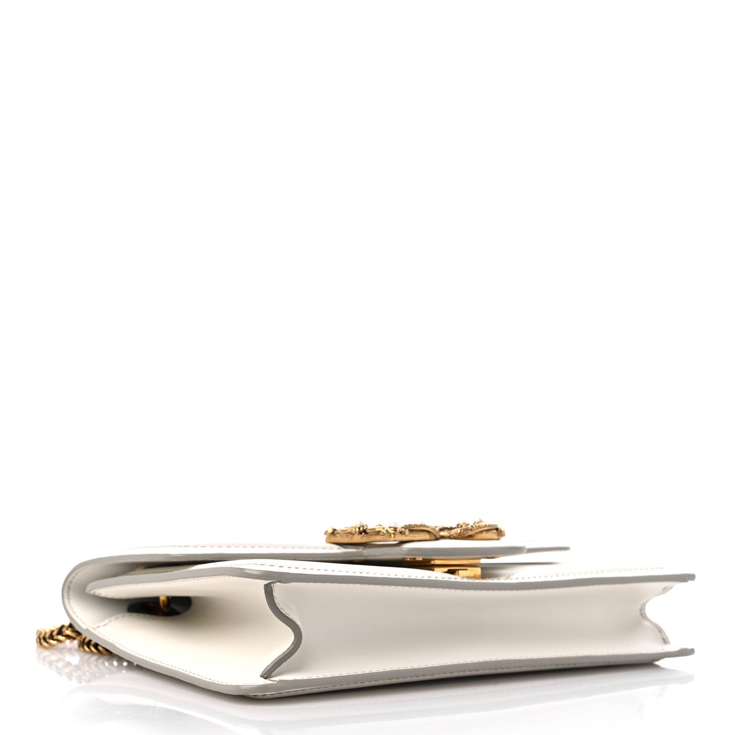 Dolce & Gabbana Smooth Calfskin Small DG Amore Envelope Bag White 4 of 8