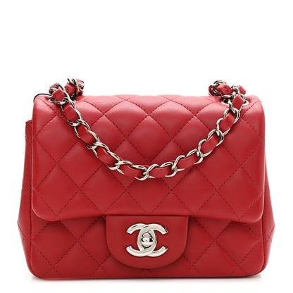 Chanel Lambskin Quilted Mini Square Flap Red 1 of 10