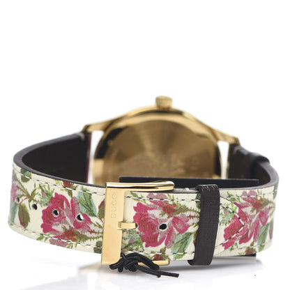 Gucci Stainless Steel Calfskin 38mm G-Timeless Floral Quartz Watch Ivory 4 of 8