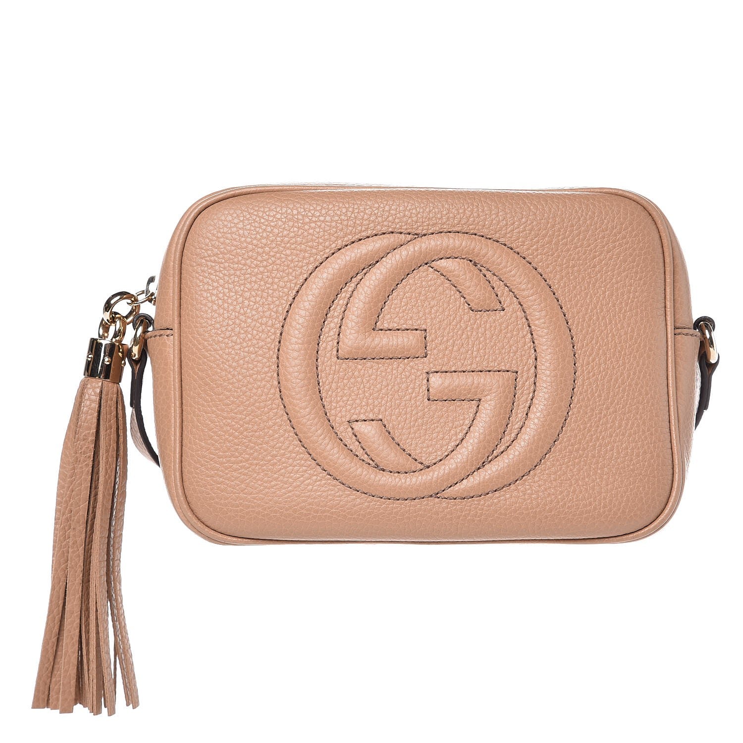 Gucci Pebbled Calfskin Small Soho Disco Bag Camelia 1 of 8