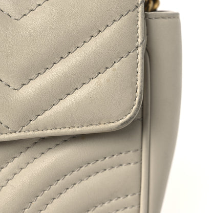 Gucci Calfskin Matelasse Mini GG Marmont Shoulder Bag White 16 of 17