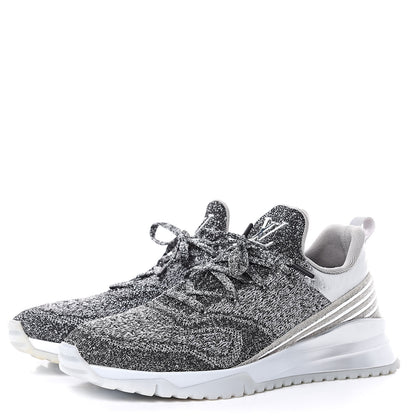 Louis Vuitton Technical Knit V.N.R Sneakers 7.5 Silver 3 of 10