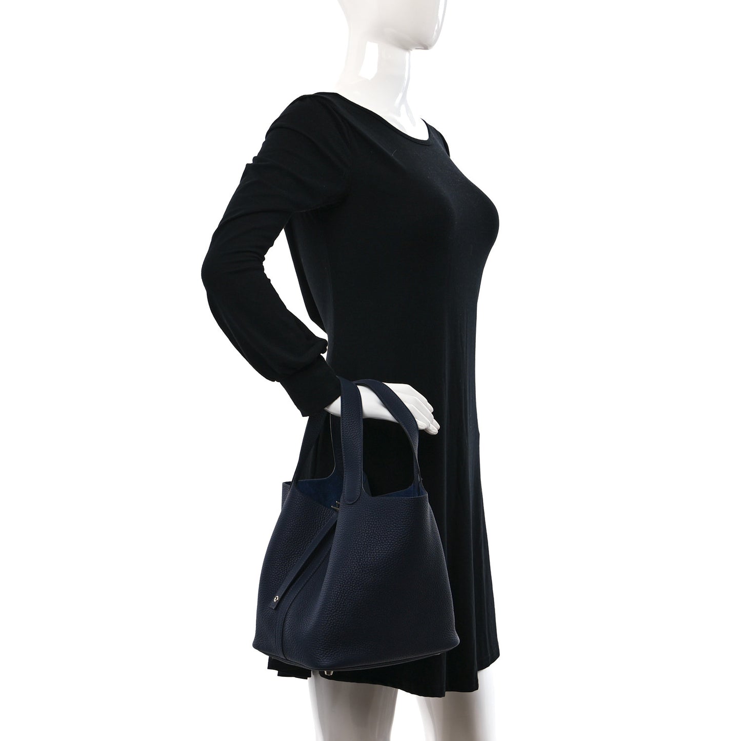 Taurillon Clemence Picotin Lock 22 MM Bleu Nuit