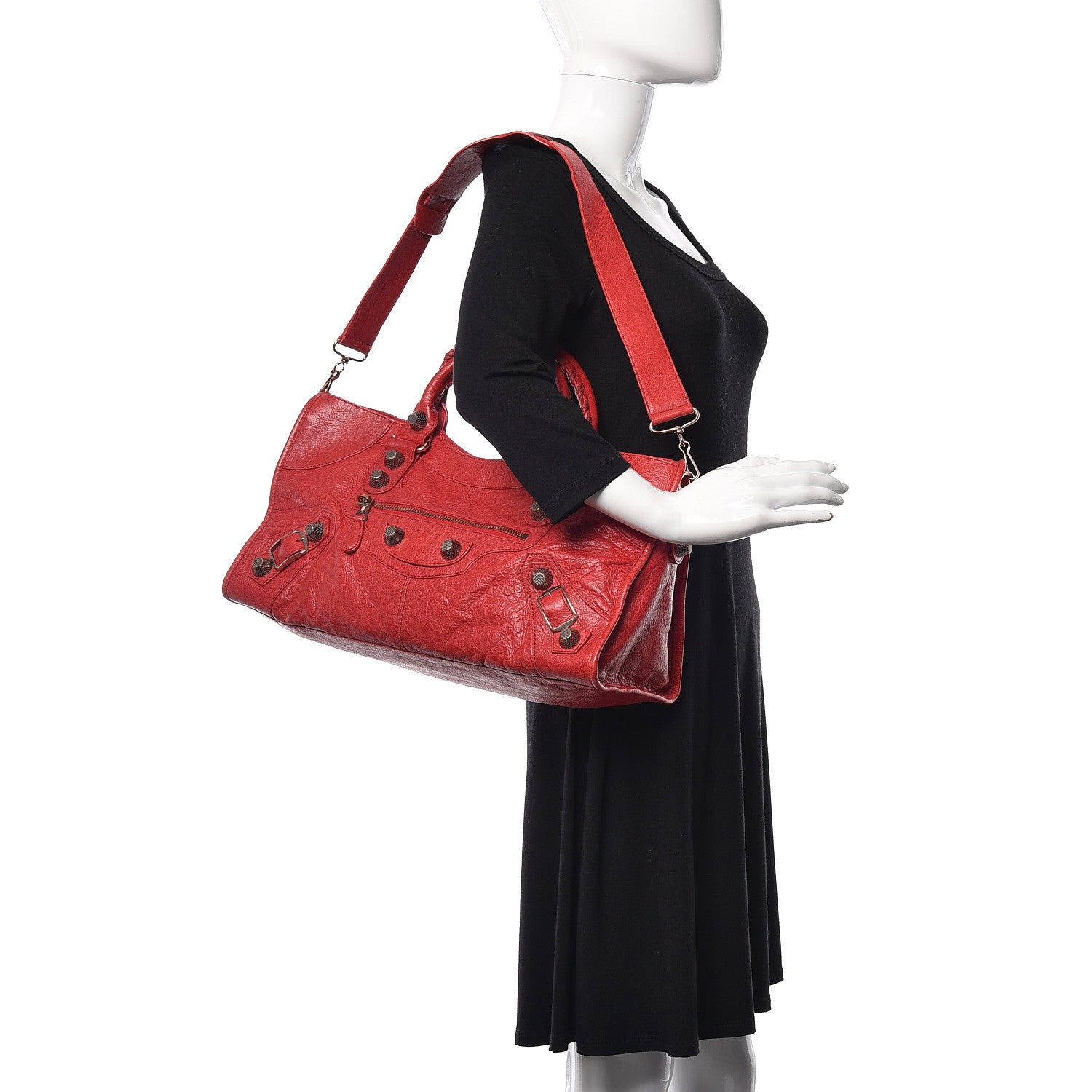 Balenciaga Agneau Giant 21 Rose Gold Hardware Part Time Coquelicot 1 of 10