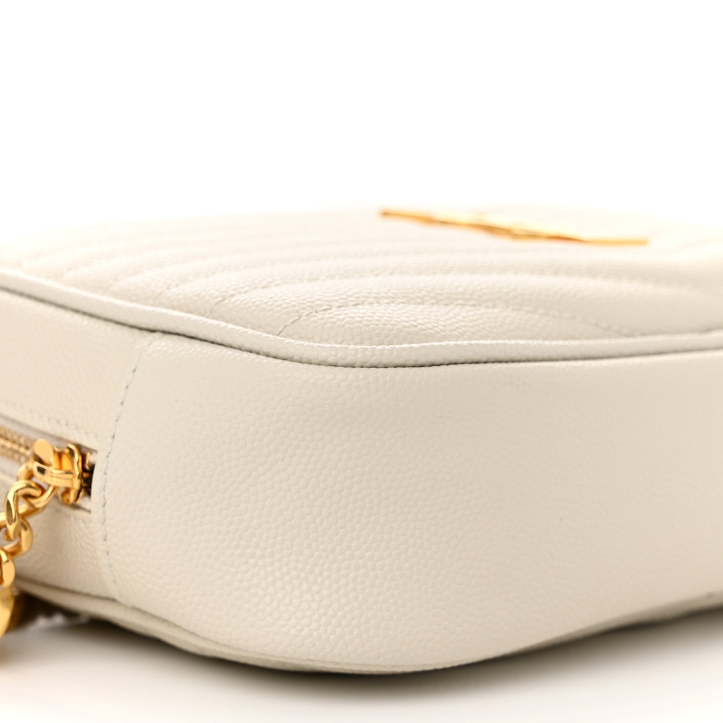 Grain De Poudre Matelasse Monogram Mini Lou Camera Bag Crema Soft