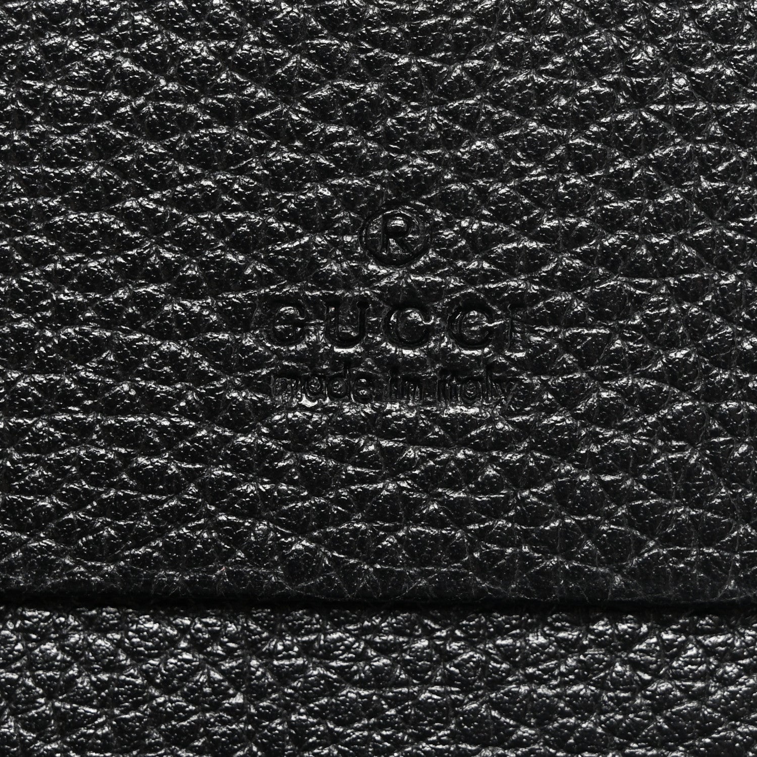 Gucci Grainy Calfskin Zumi Chain Card Case Wallet Black 6 of 7