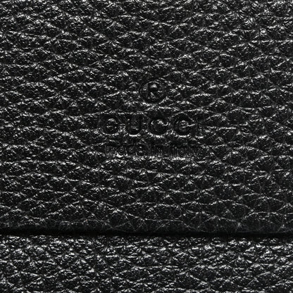 Gucci Grainy Calfskin Zumi Chain Card Case Wallet Black 6 of 7