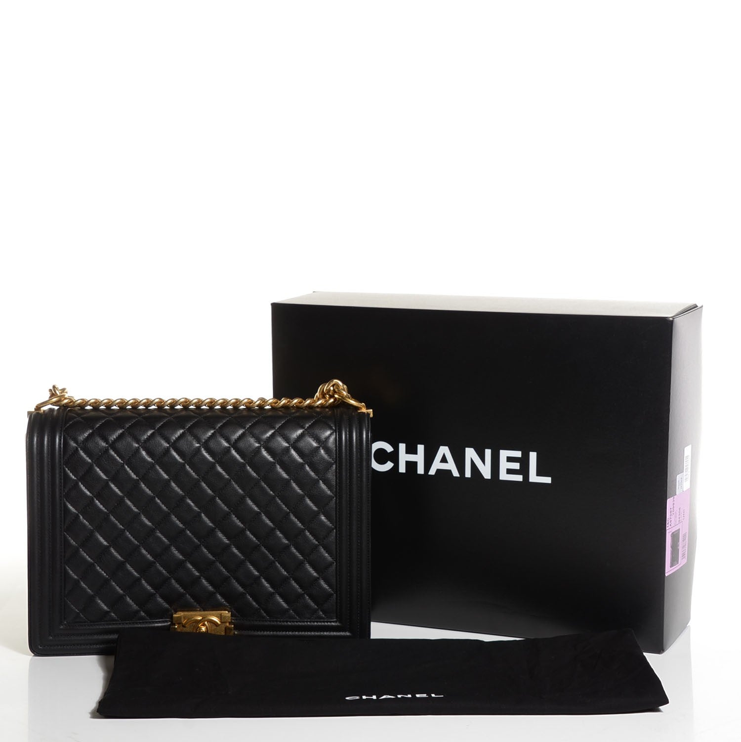 Chanel Calfskin Quilted Large Boy Flap Black 8 of 8